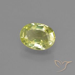 Crisoberilo amarelo médio Natural 1.20ct, oval, VVS-VS