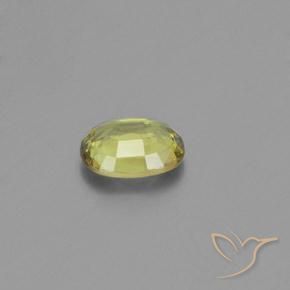 Crisoberilo amarelo médio Natural 1.00ct, oval, VVS-VS