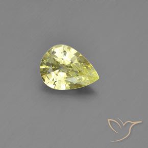 1.18ct Natural Limão amarelo Crisoberilo, Formato de pêra, VVS
