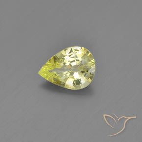 Crisoberilo Limão amarelo Natural 1.18ct, Formato de pêra, VVS