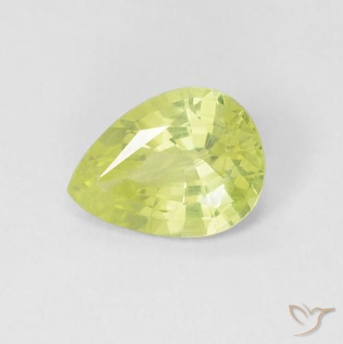 1.29ct Natural Limão amarelo Crisoberilo, Formato de pêra, VS