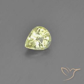 Crisoberilo Limão amarelo Natural 1.13ct, Formato de pêra, VVS