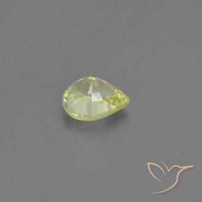 Crisoberilo Limão amarelo Natural 1.13ct, Formato de pêra, VVS