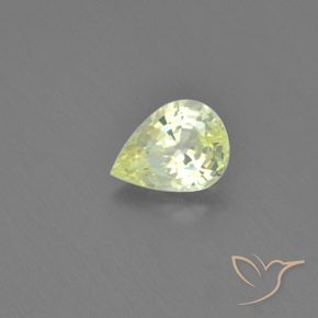 Crisoberilo Limão amarelo Natural 1.27ct, Formato de pêra, VVS