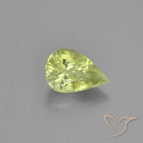 Crisoberilo Luz amarela Natural 1.19ct, Formato de pêra, VVS