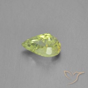 Crisoberilo Luz amarela Natural 1.19ct, Formato de pêra, VVS