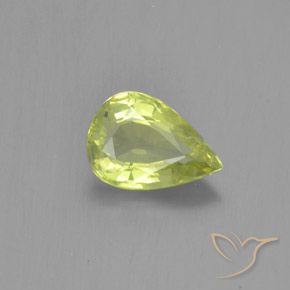 1.09ct Natural Amarelo limão claro Crisoberilo, Formato de pêra, VVS