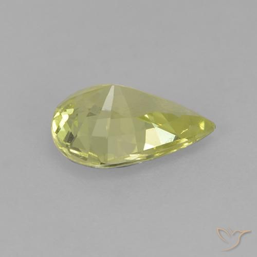 Crisoberilo Amarelo Esverdeado Claro Natural 0.99ct, Formato de pêra, VS