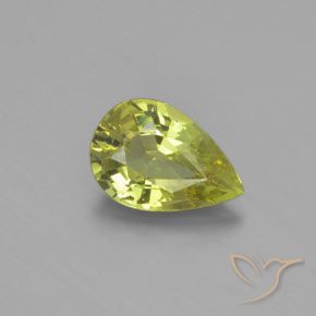 1.13ct Natural amarelo médio Crisoberilo, Formato de pêra, VVS-VS