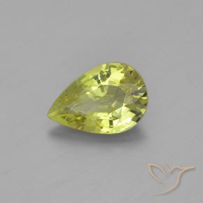 Crisoberilo amarelo médio Natural 1.13ct, Formato de pêra, VVS-VS