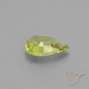Crisoberilo amarelo médio Natural 1.13ct, Formato de pêra, VVS-VS
