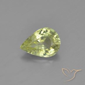 Crisoberilo Verde Terroso Quente Natural 1.02ct, Formato de pêra, VVS