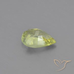 Crisoberilo Verde Terroso Quente Natural 1.02ct, Formato de pêra, VVS