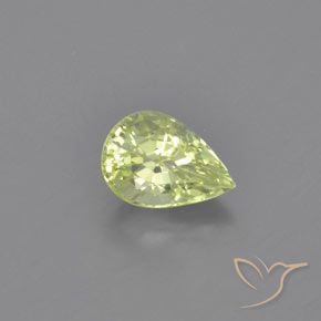 Crisoberilo Verde Pêra Claro Natural 1.07ct, Formato de pêra, VVS-VS