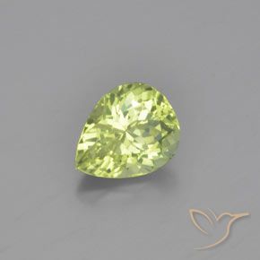 Crisoberilo Luz amarela Natural 1.12ct, Formato de pêra, VVS
