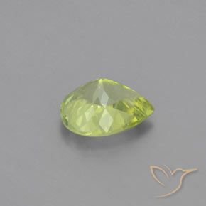 Crisoberilo Luz amarela Natural 1.12ct, Formato de pêra, VVS