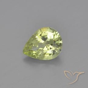 Crisoberilo Verde Terroso Quente Natural 1.15ct, Formato de pêra, VVS
