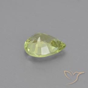 Crisoberilo Verde Terroso Quente Natural 1.15ct, Formato de pêra, VVS