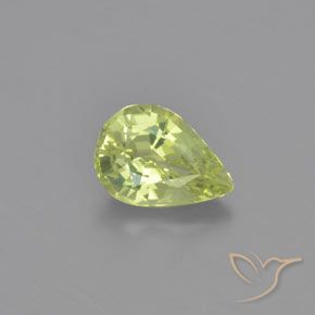1.02ct Natural Luz amarela Crisoberilo, Formato de pêra, VVS