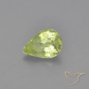 Crisoberilo Luz amarela Natural 1.02ct, Formato de pêra, VVS