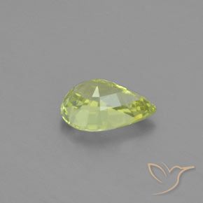 Crisoberilo Luz amarela Natural 1.02ct, Formato de pêra, VVS