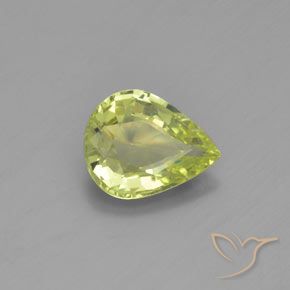 Crisoberilo amarelo médio Natural 1.01ct, Formato de pêra, VVS
