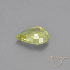 Crisoberilo amarelo médio Natural 1.01ct, Formato de pêra, VVS
