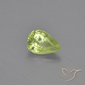 Crisoberilo Luz verde Natural 1.08ct, Formato de pêra, VVS-VS