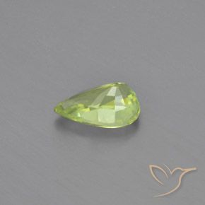 Crisoberilo Luz verde Natural 1.08ct, Formato de pêra, VVS-VS