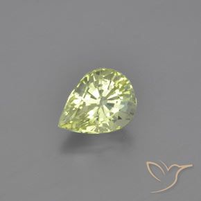 Crisoberilo Limão amarelo Natural 1.09ct, Formato de pêra, VVS