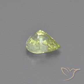 Crisoberilo Limão amarelo Natural 1.09ct, Formato de pêra, VVS
