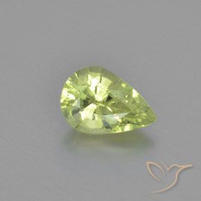 1.26ct Natural verde quente Crisoberilo, Formato de pêra, VVS