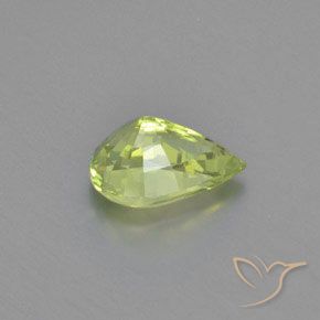 Crisoberilo verde quente Natural 1.26ct, Formato de pêra, VVS