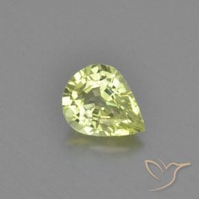 1.18ct Natural Verde amarelado Crisoberilo, Formato de pêra, VVS