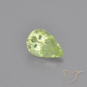 1.13ct Natural Verde médio Crisoberilo, Formato de pêra, VVS-VS
