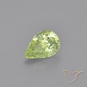 Crisoberilo Verde médio Natural 1.13ct, Formato de pêra, VVS-VS