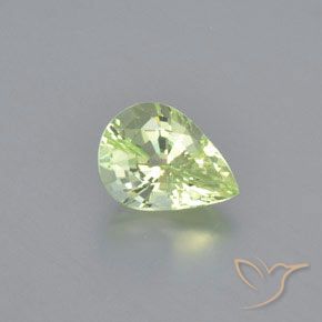 1.20ct Natural Amarelo Claro Verde Crisoberilo, Formato de pêra, VVS