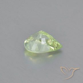 Crisoberilo Amarelo Claro Verde Natural 1.20ct, Formato de pêra, VVS