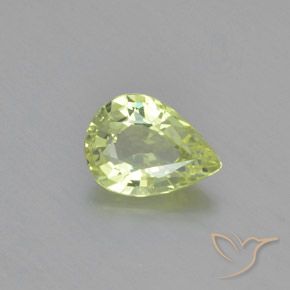 1.14ct Natural Amarelo limão claro Crisoberilo, Formato de pêra, VVS