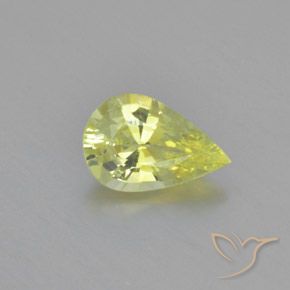 1.15ct Natural Limão amarelo Crisoberilo, Formato de pêra, VVS