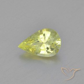 Crisoberilo Limão amarelo Natural 1.15ct, Formato de pêra, VVS