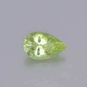 Crisoberilo Verde Limão Claro Natural 0.83ct, Formato de pêra, VVS