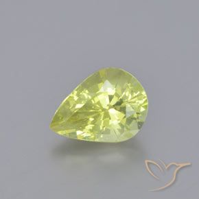 1.18ct Natural Limão amarelo Crisoberilo, Formato de pêra, VS