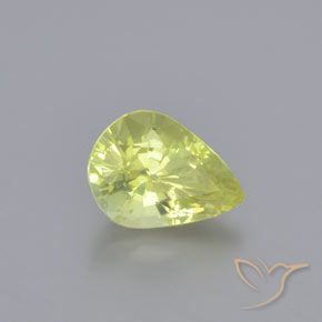 Crisoberilo Limão amarelo Natural 1.18ct, Formato de pêra, VS