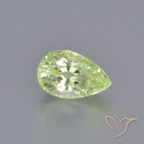 1.26ct Natural Luz verde Crisoberilo, Formato de pêra, VVS-VS