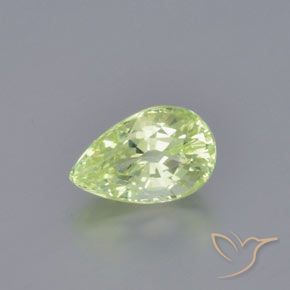 Crisoberilo Luz verde Natural 1.26ct, Formato de pêra, VVS-VS