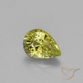 1.02ct Natural Amarelo esverdeado Crisoberilo, Formato de pêra, VVS