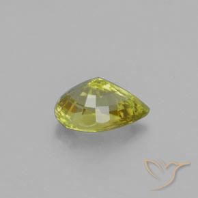 Crisoberilo Amarelo esverdeado Natural 1.02ct, Formato de pêra, VVS