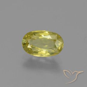 Crisoberilo amarelo médio Natural 1.15ct, oval, VVS-VS