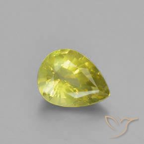 1.29ct Natural Amarelo esverdeado Crisoberilo, Formato de pêra, VS